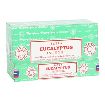 Satya Eucalyptus Incense Sticks 15g Box Of Twelve Special Offer